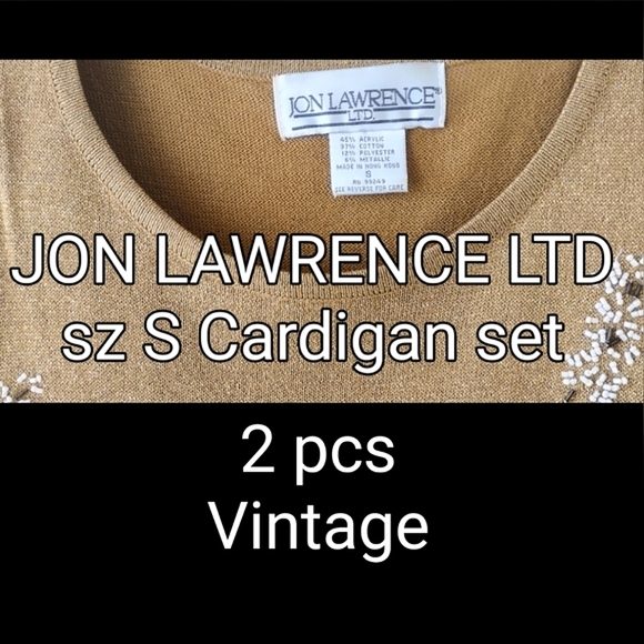 (Clone Listing) Vtg Jon Lawrence Sparkly Sweater set - Picture 10 of 14